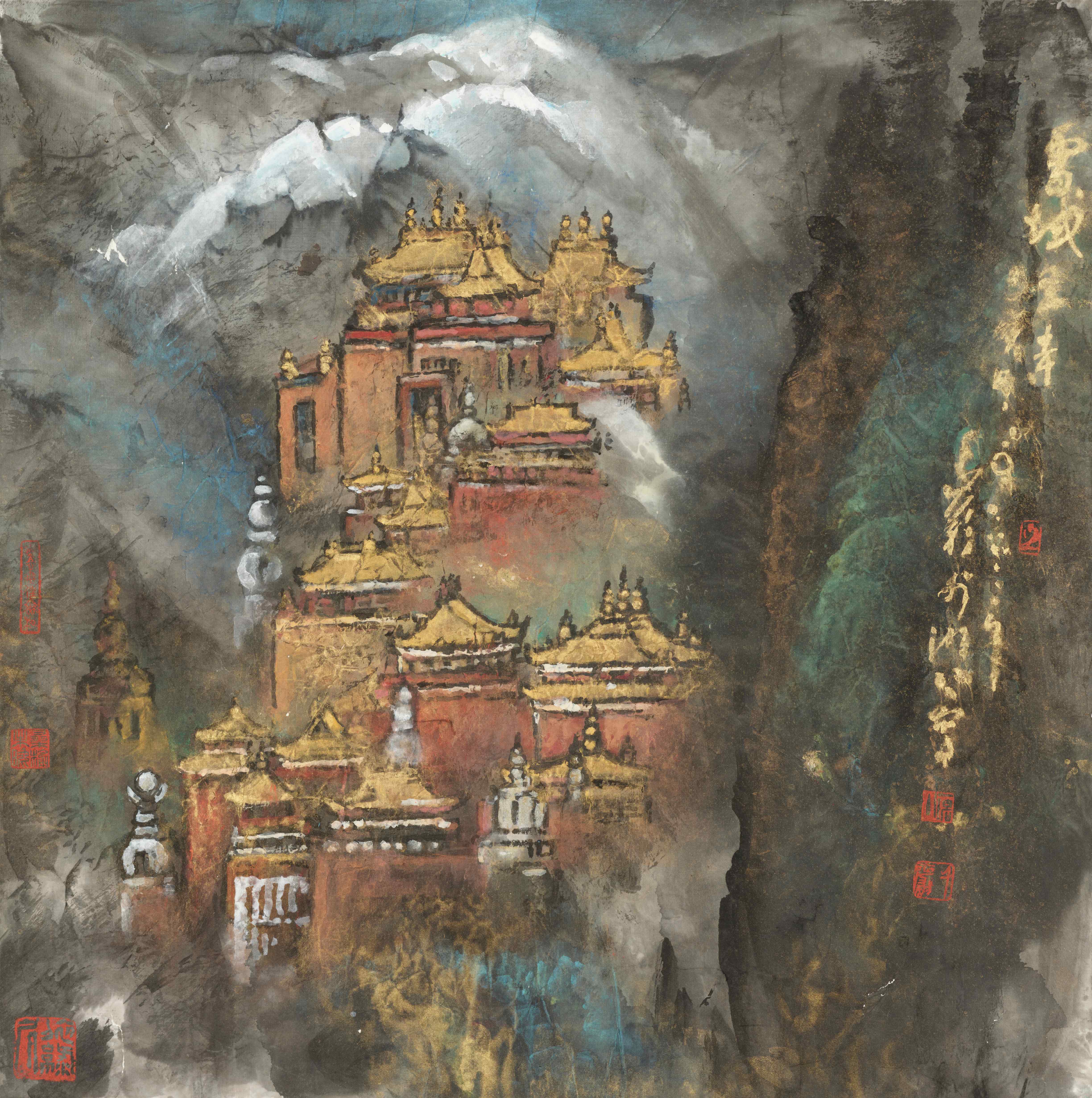 Sacred Temple in the Snowy Region