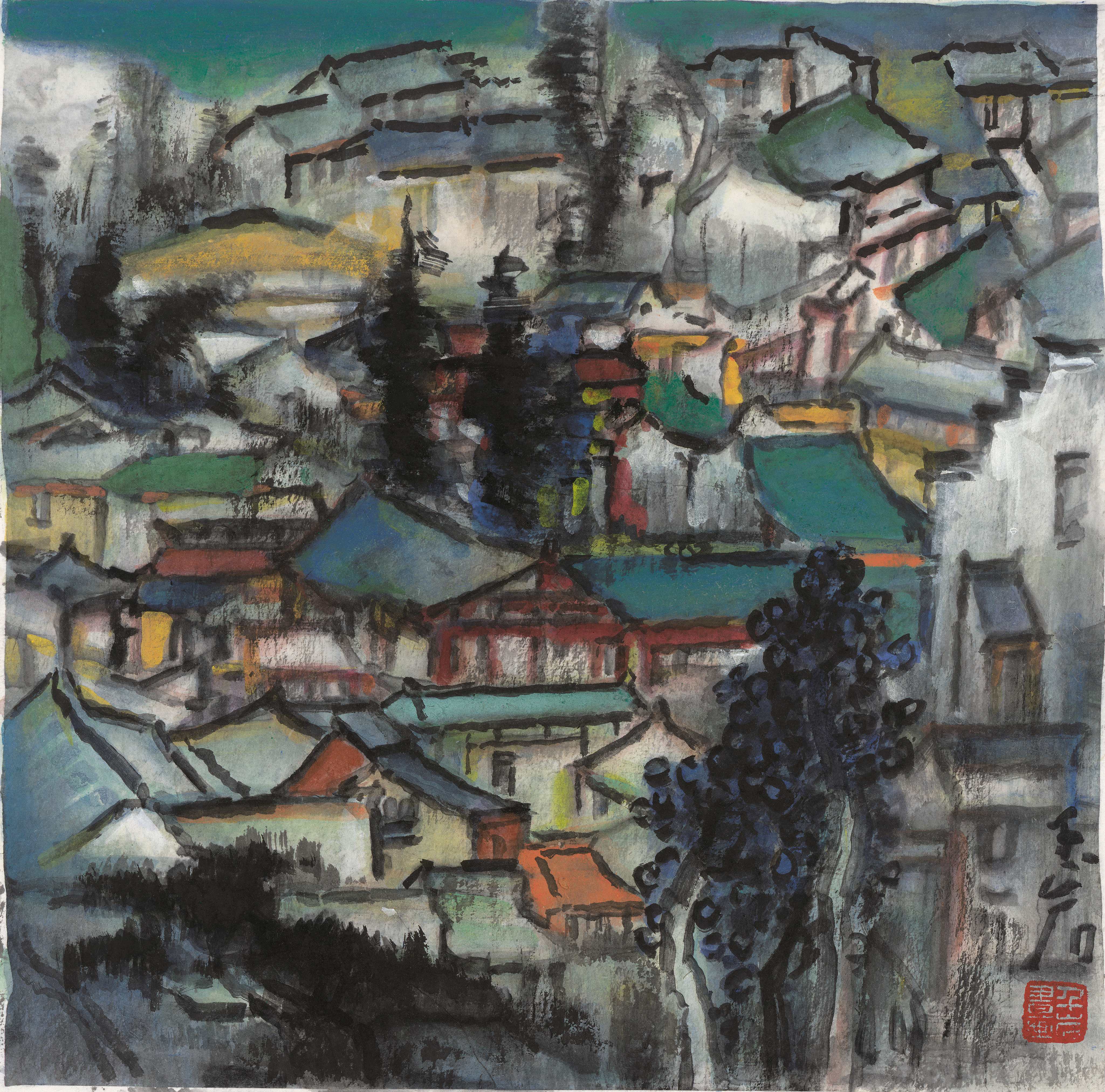 Série d'habitations dans une ville d'eau II